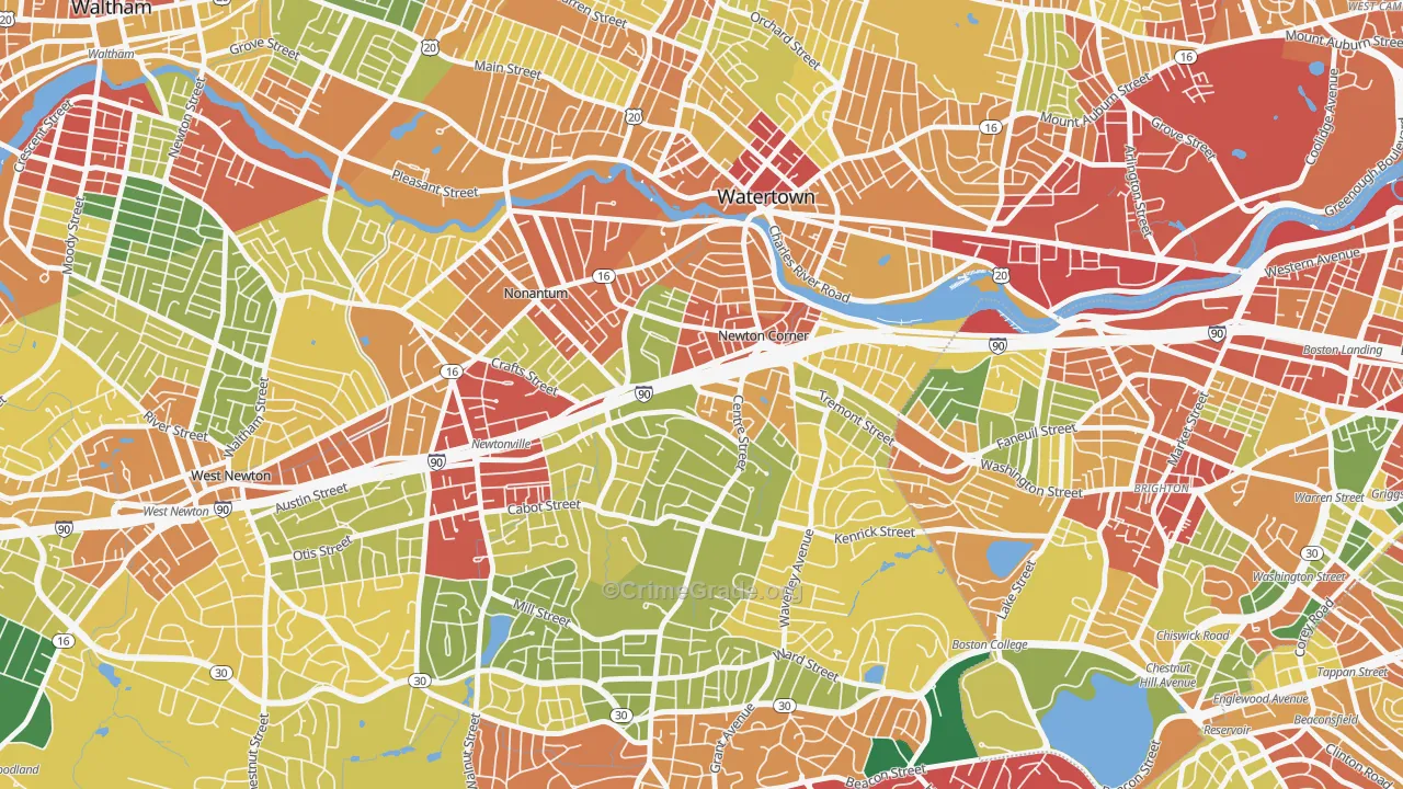 02458, MA Map of Theft Rates