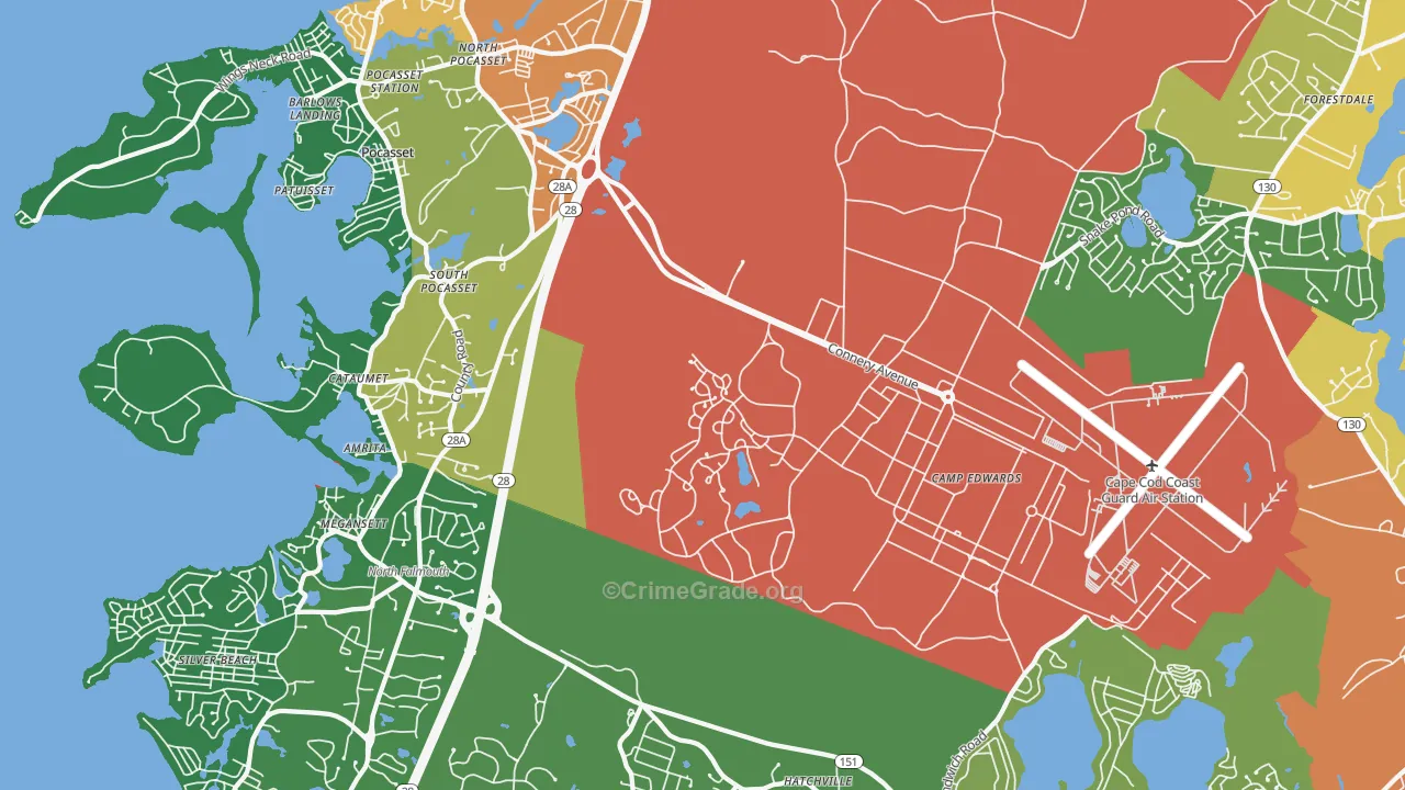 02542, MA Map of Theft Rates