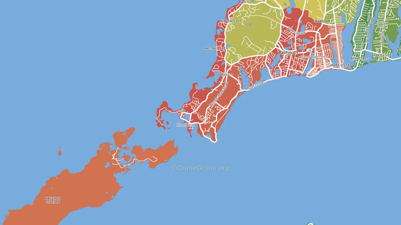 02543, MA Map of Theft Rates