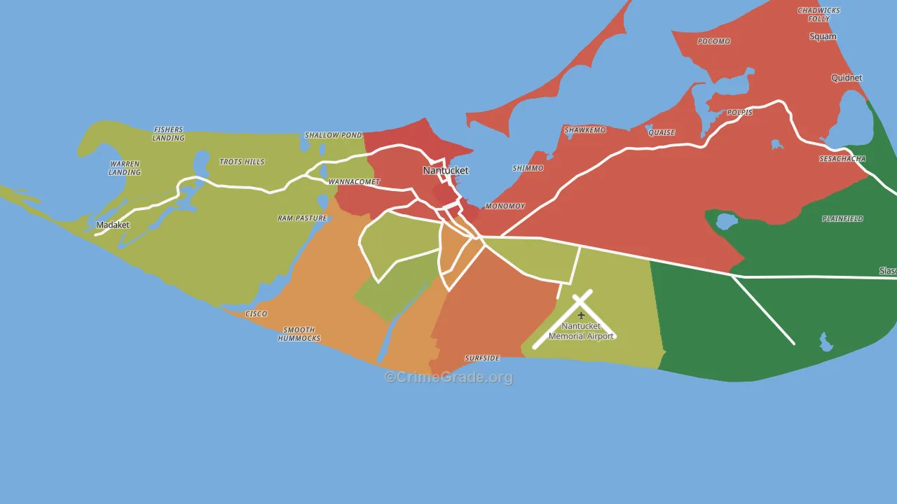 02554, MA Map of Theft Rates