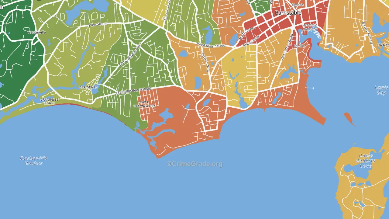 02647, MA Map of Theft Rates
