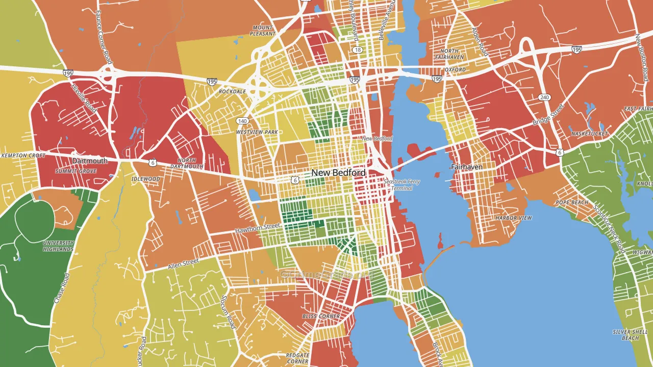 02740, MA Map of Theft Rates