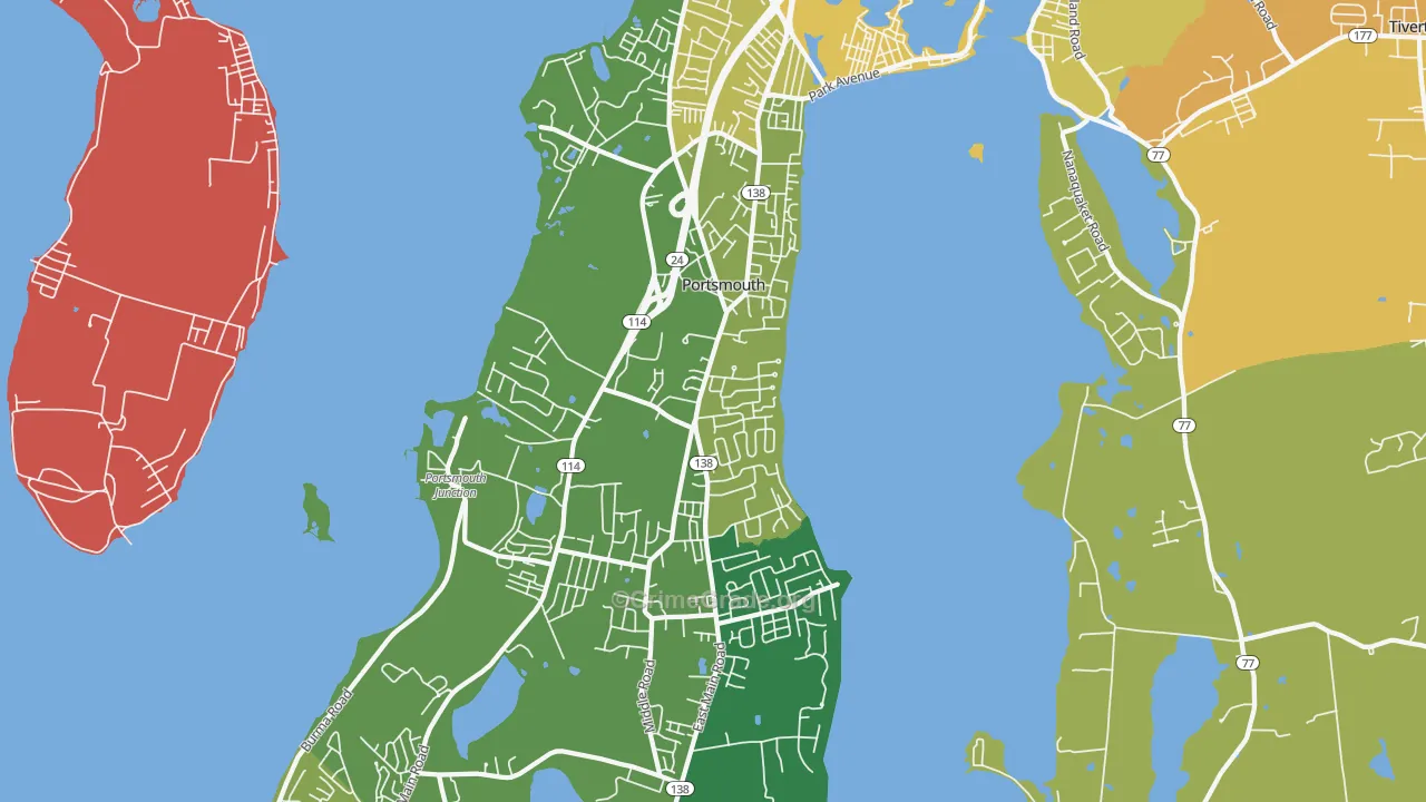 02871, RI Map of Theft Rates