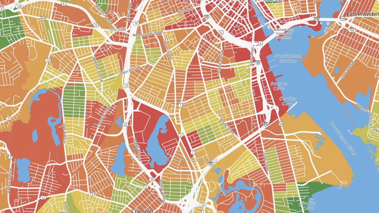 02907, RI Map of Theft Rates