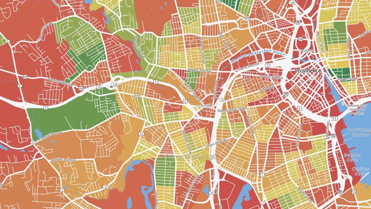 02909, RI Map of Theft Rates
