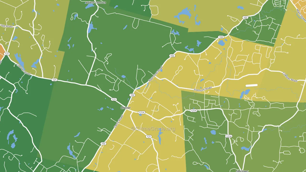 03036, NH Map of Theft Rates