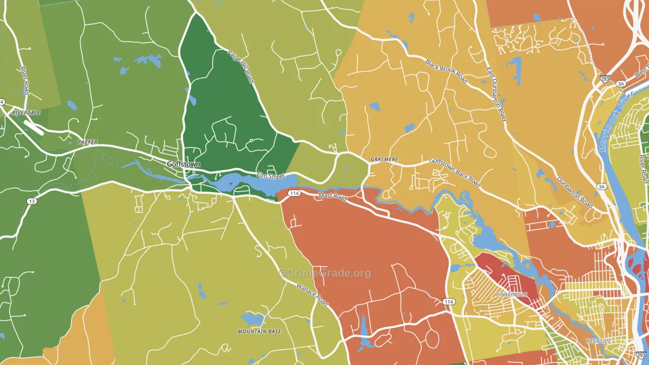 03045, NH Map of Theft Rates