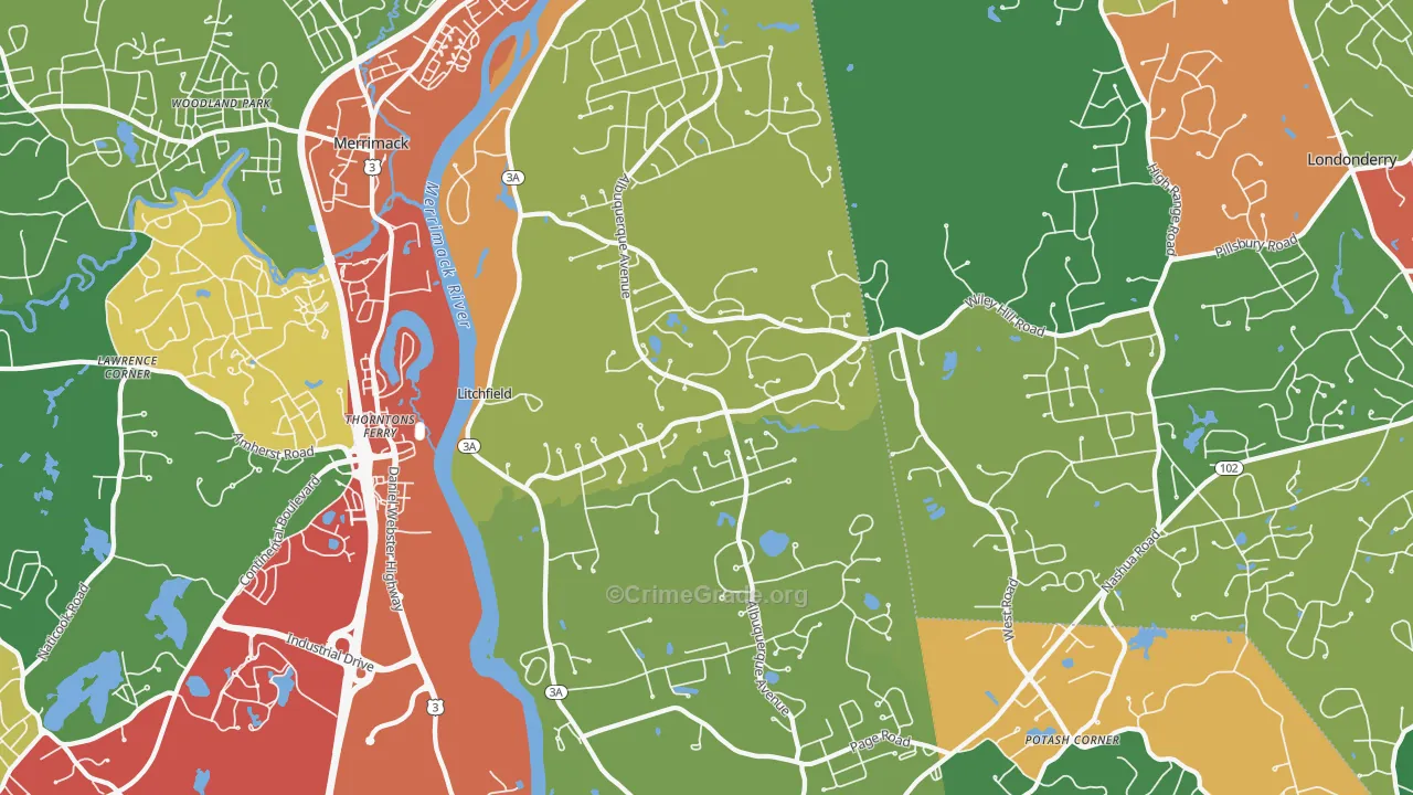 03052, NH Map of Theft Rates