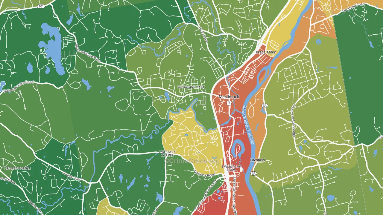 03054, NH Map of Theft Rates