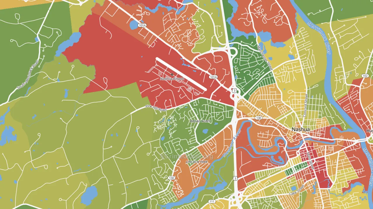 03063, NH Map of Theft Rates