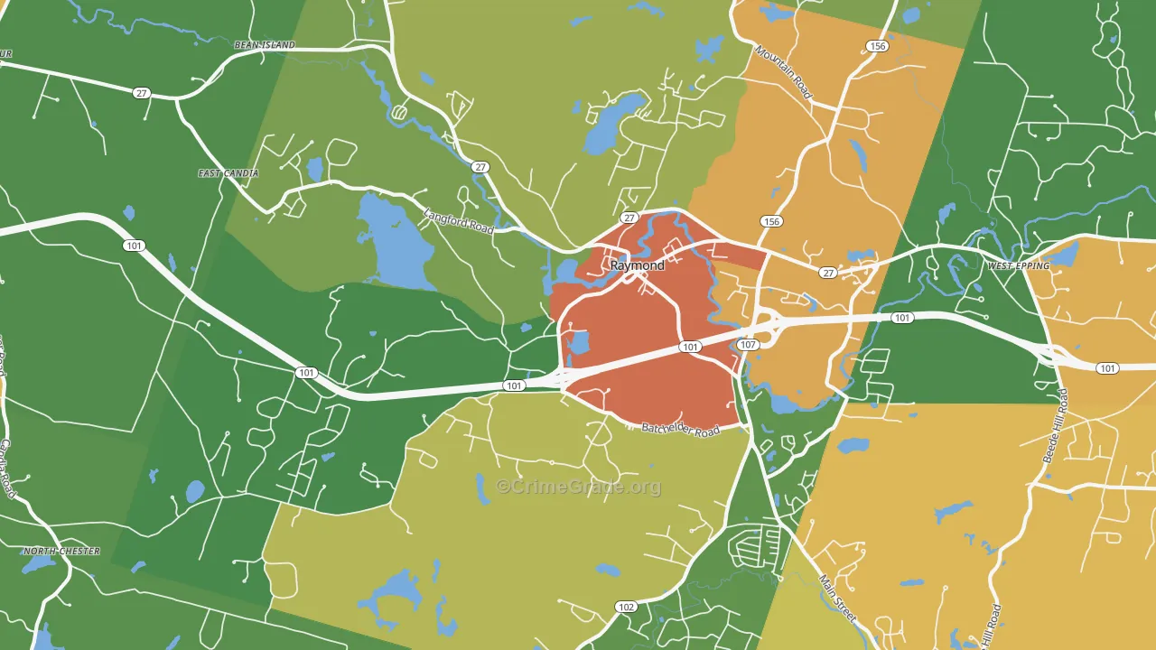 03077, NH Map of Theft Rates