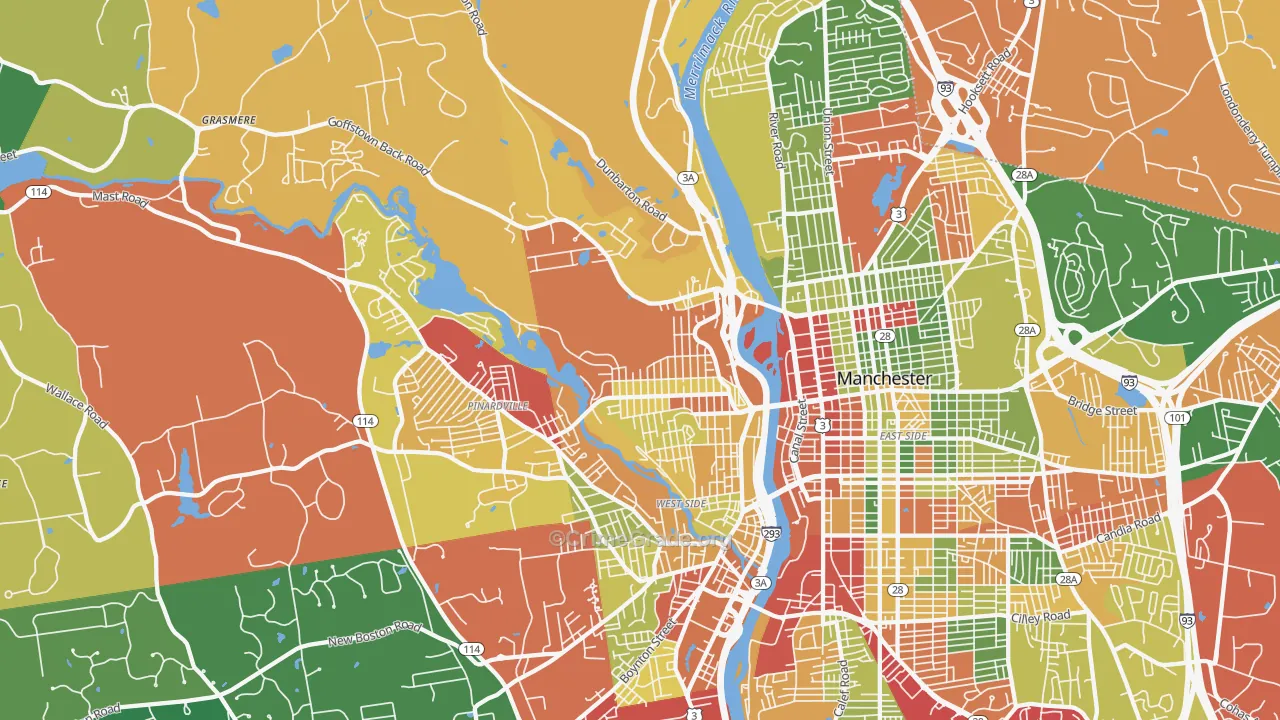 03102, NH Map of Theft Rates