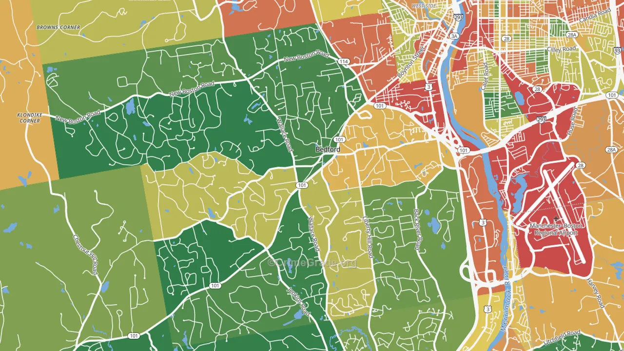 03110, NH Map of Theft Rates