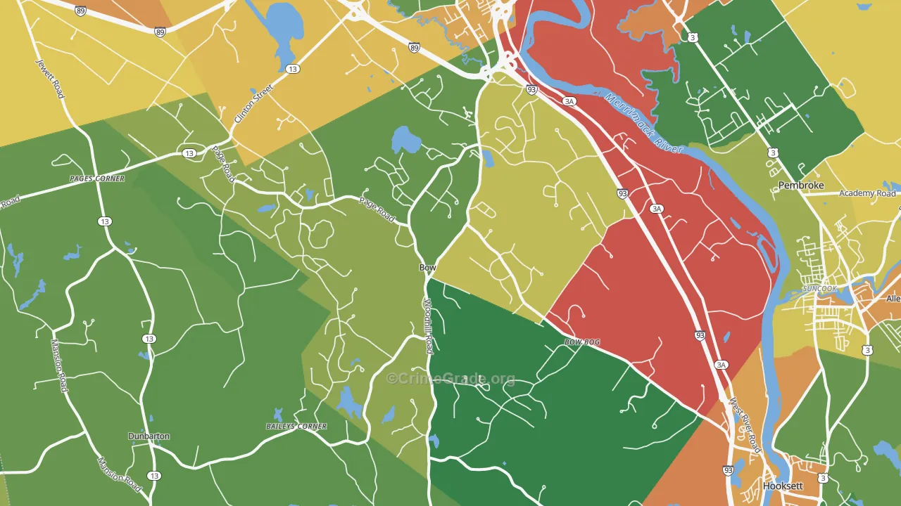 03304, NH Map of Theft Rates