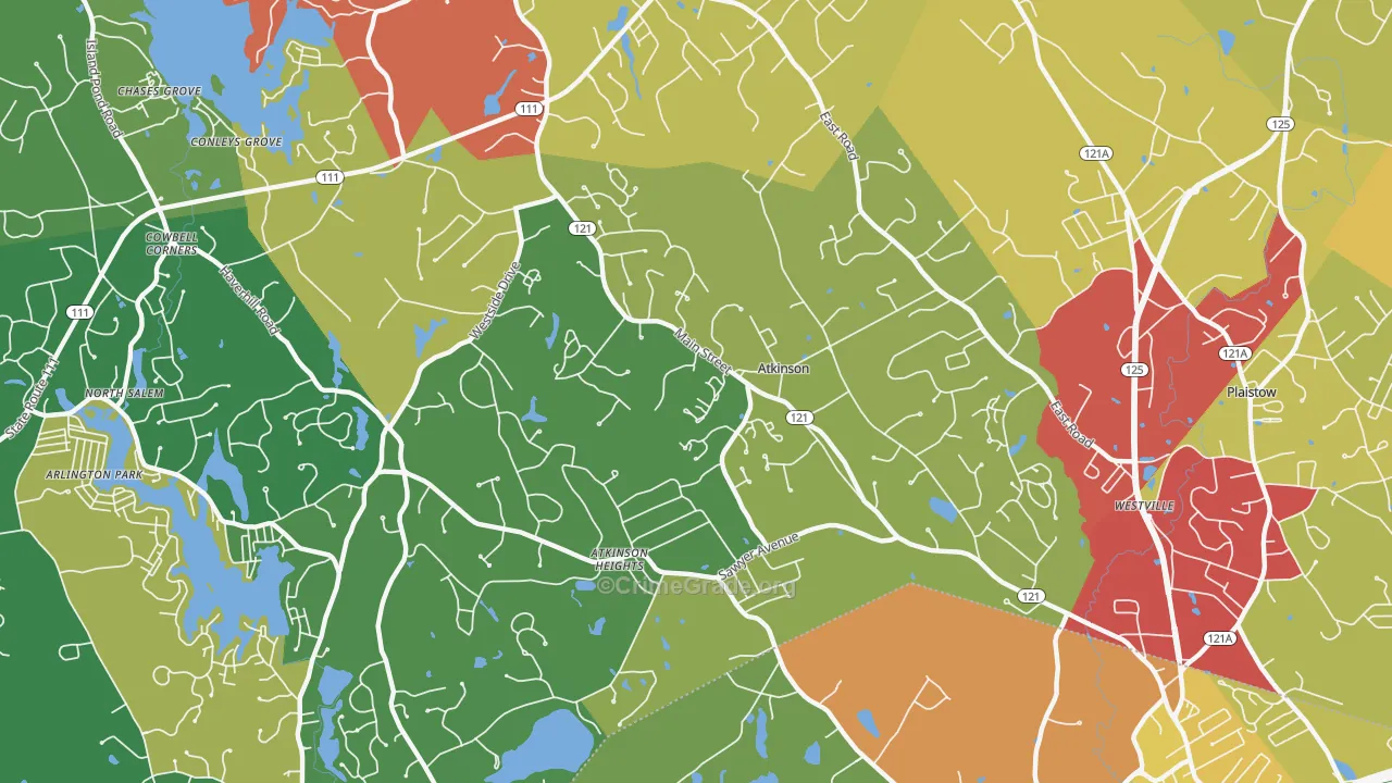 03811, NH Map of Theft Rates