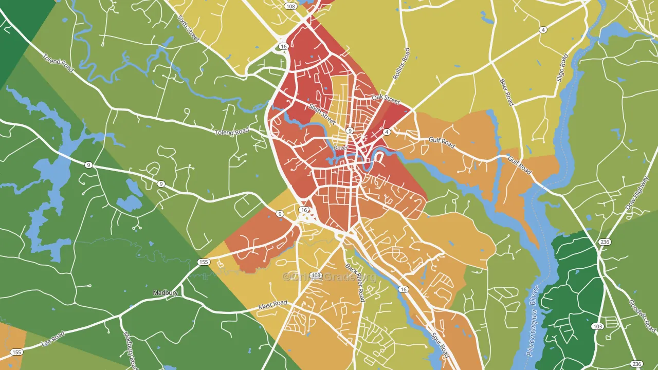 03820, NH Map of Theft Rates