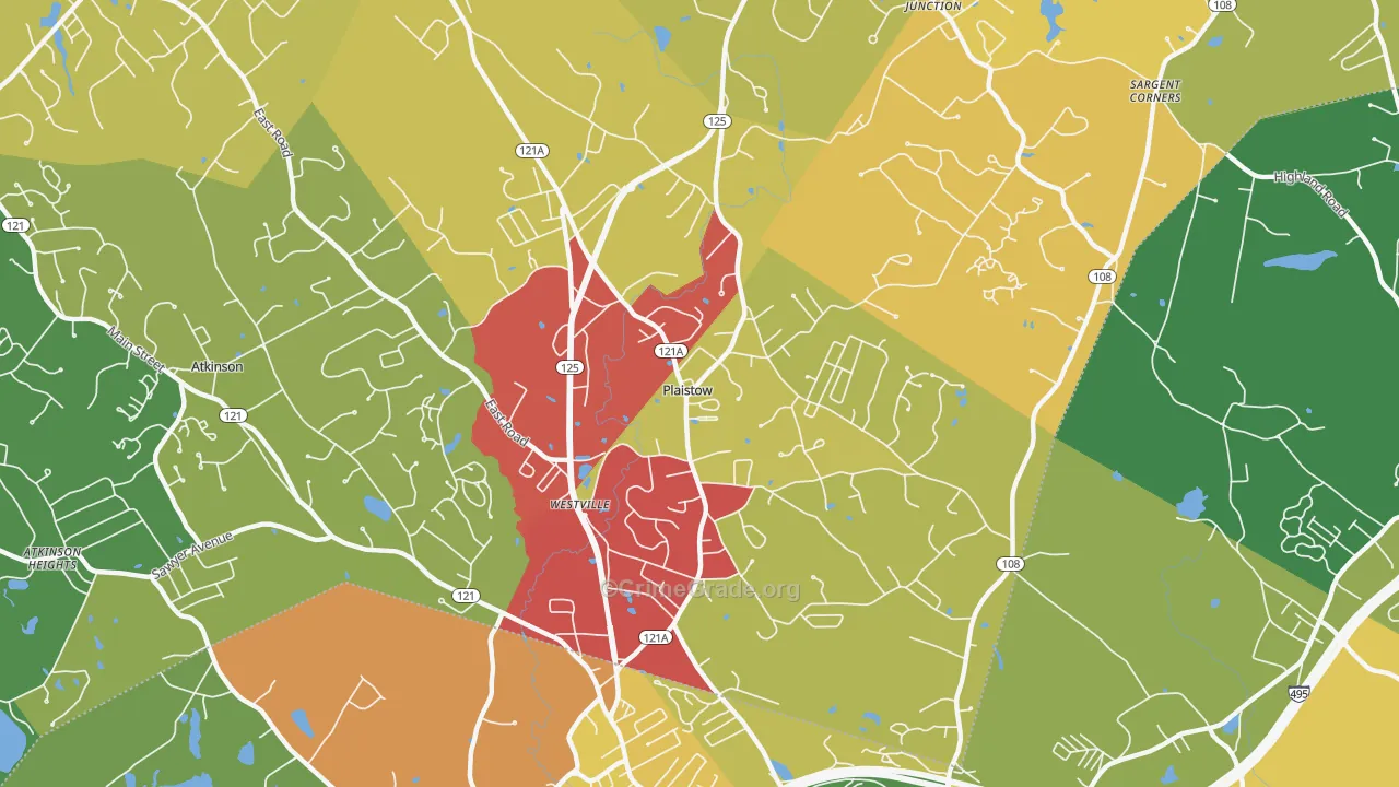 03865, NH Map of Theft Rates