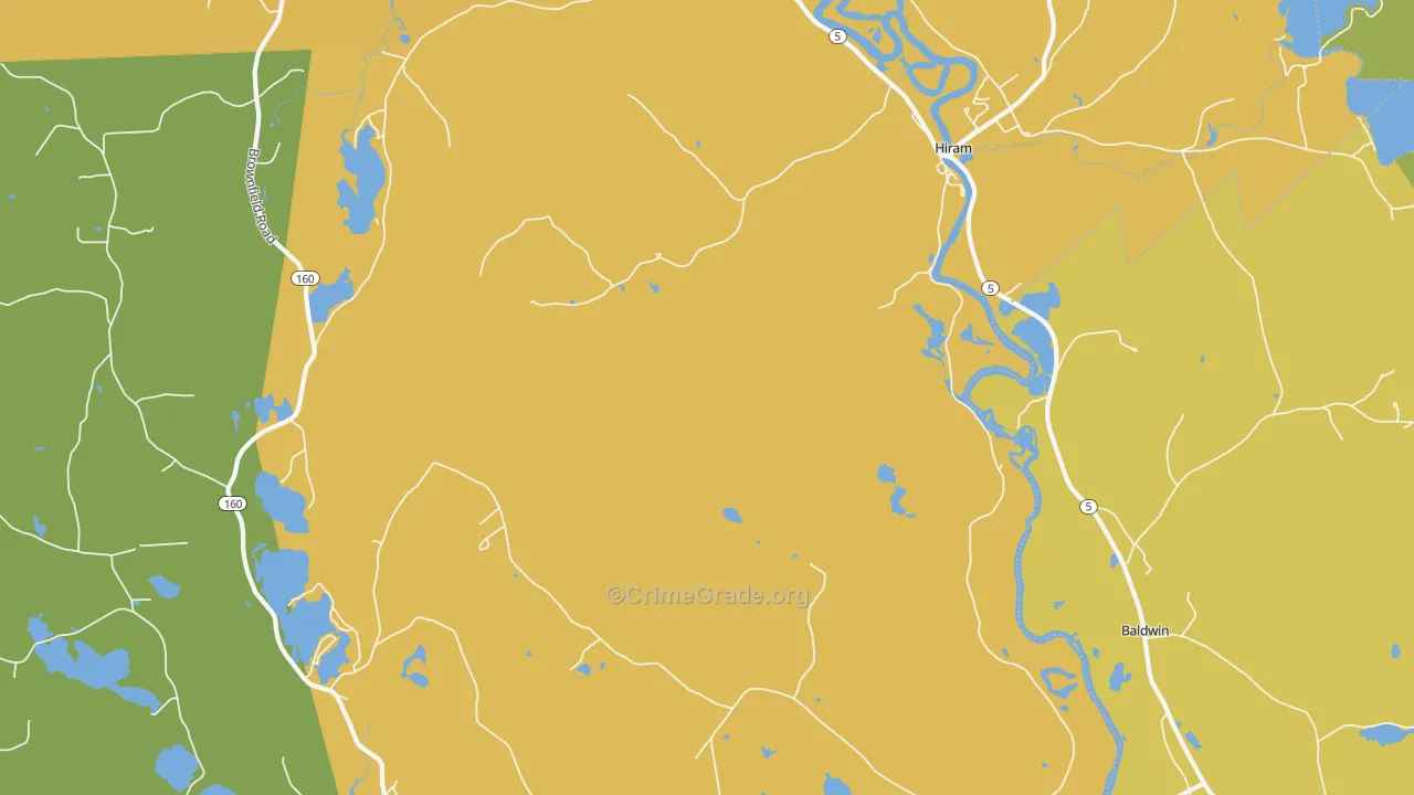 04041, ME Map of Theft Rates