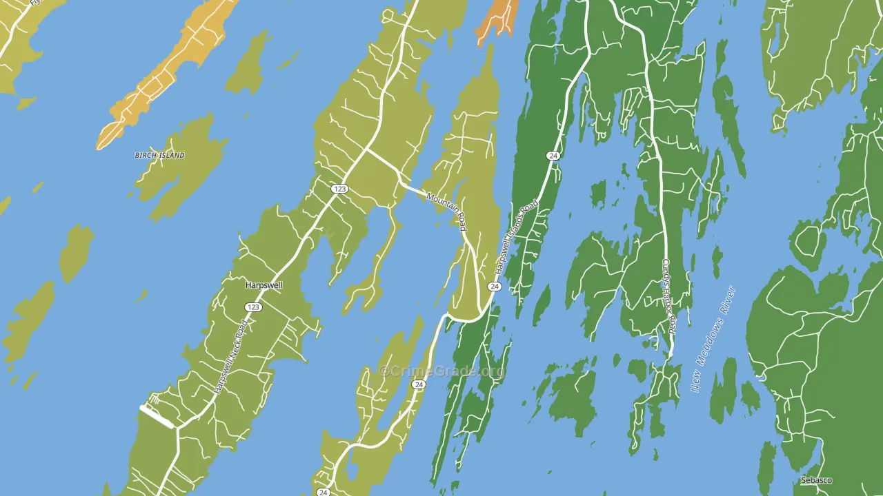 04079, ME Map of Theft Rates