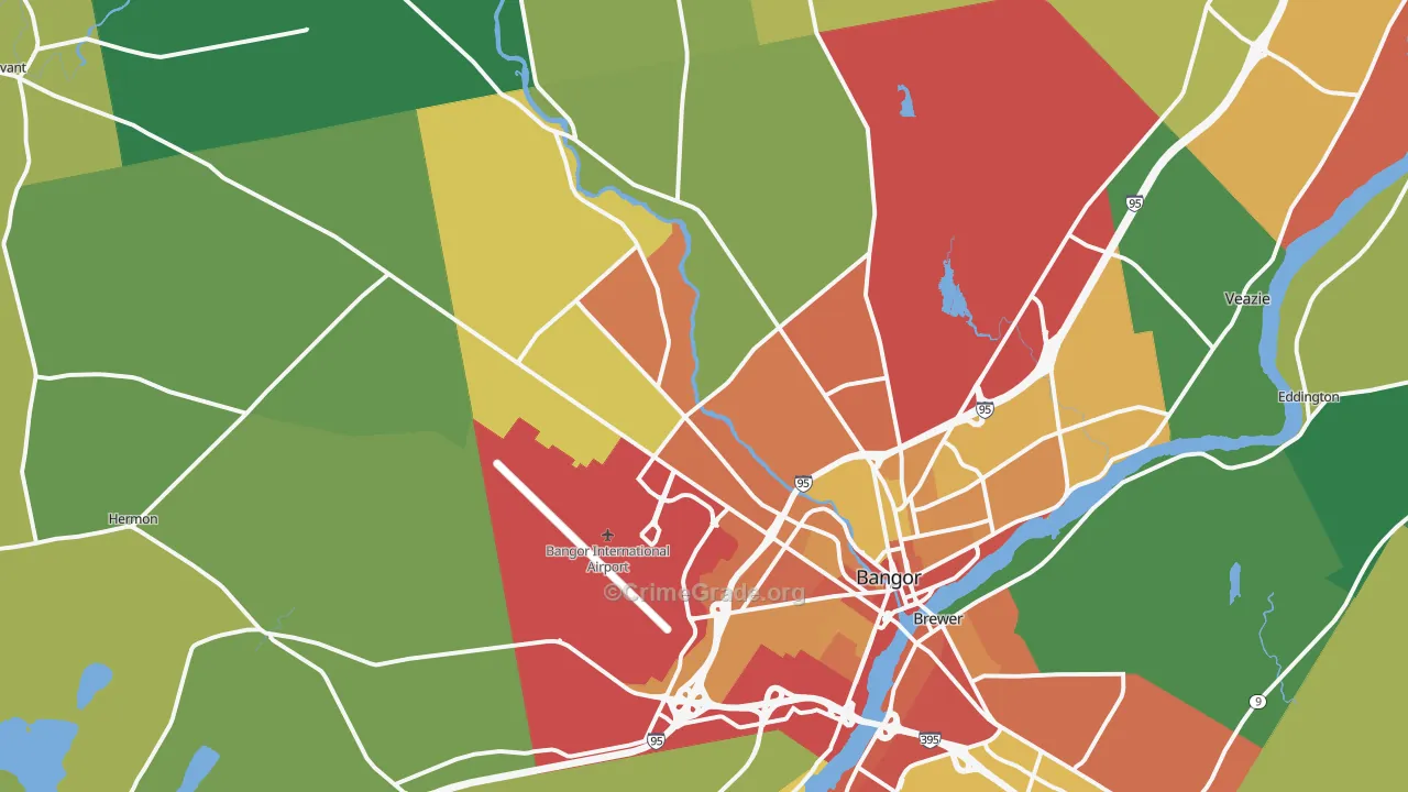 04401, ME Map of Theft Rates