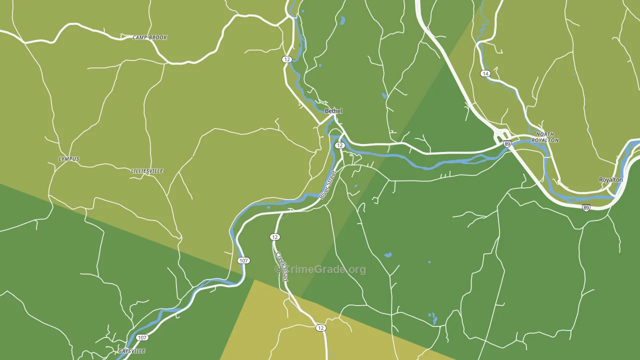 05032, VT Map of Theft Rates