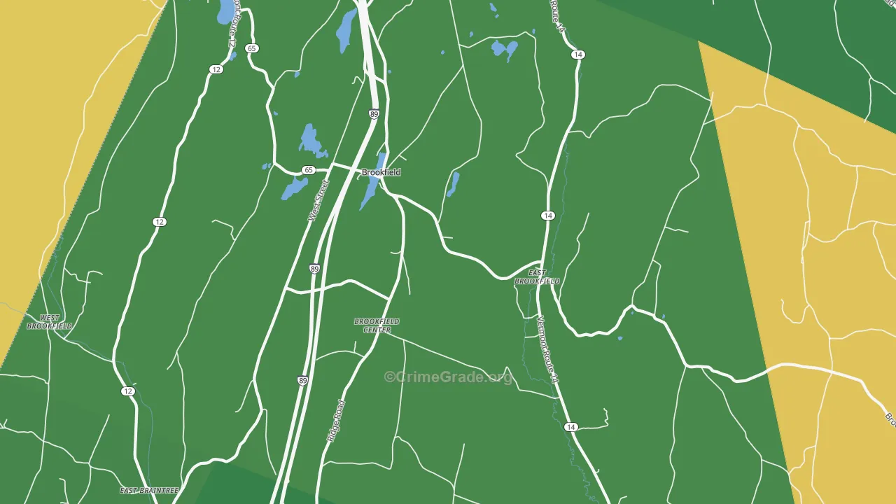 05036, VT Map of Theft Rates