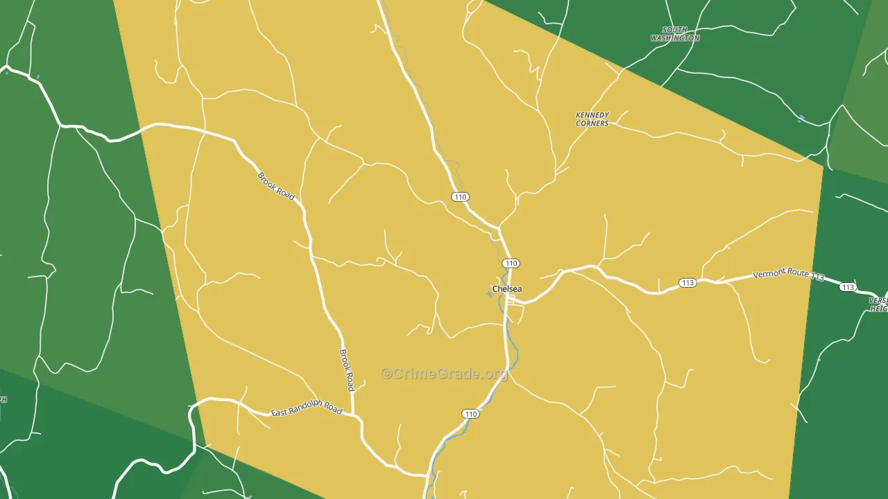 05038, VT Map of Theft Rates