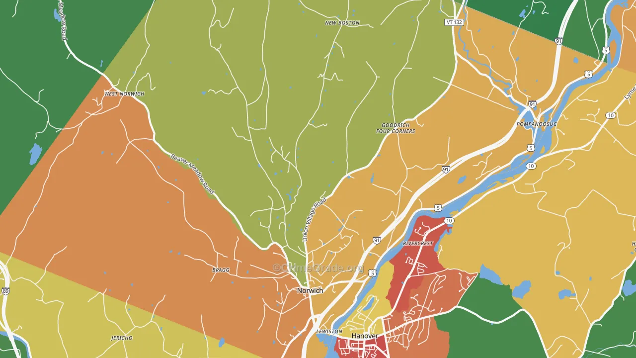 05055, VT Map of Theft Rates