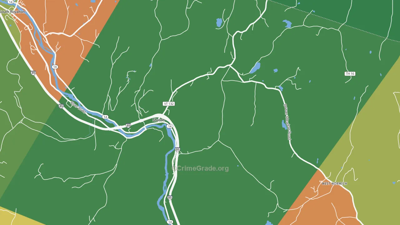 05065, VT Map of Theft Rates
