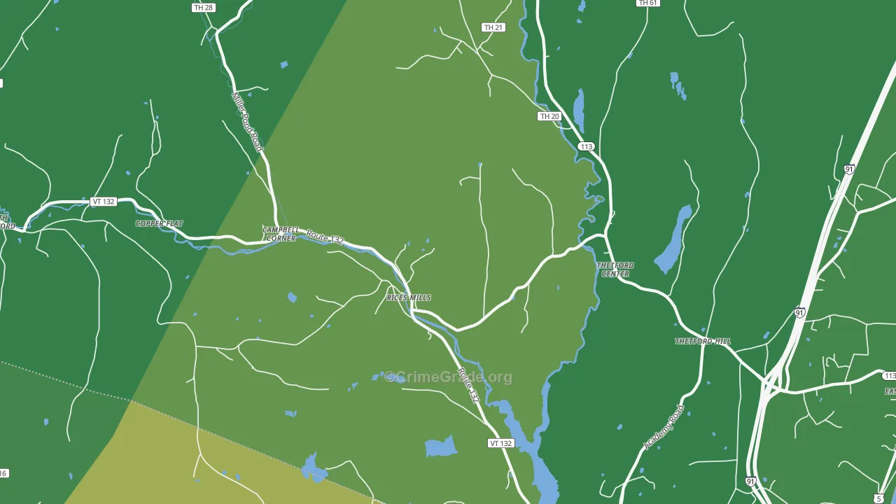 05075, VT Map of Theft Rates