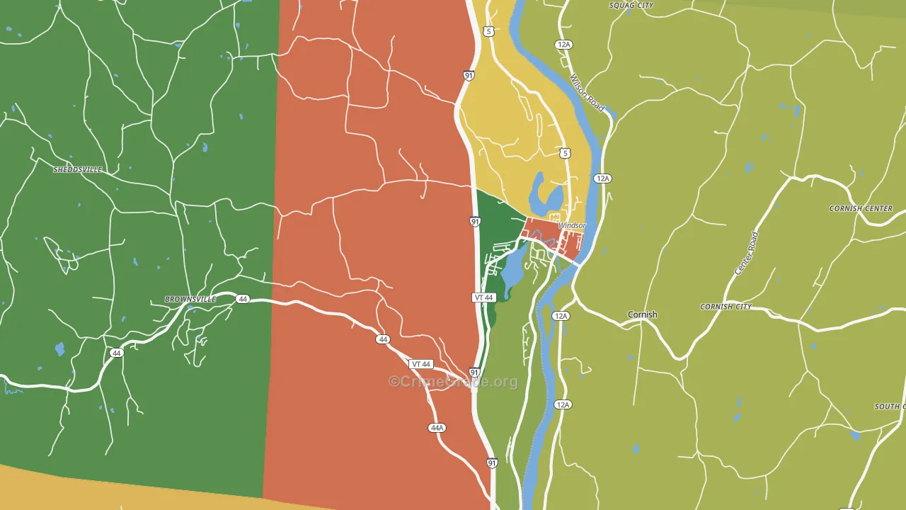 05089, VT Map of Theft Rates