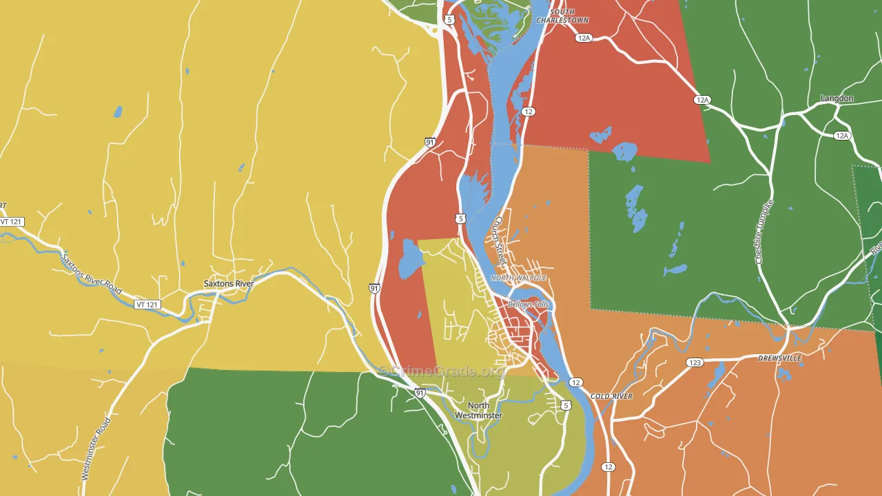 05101, VT Map of Theft Rates