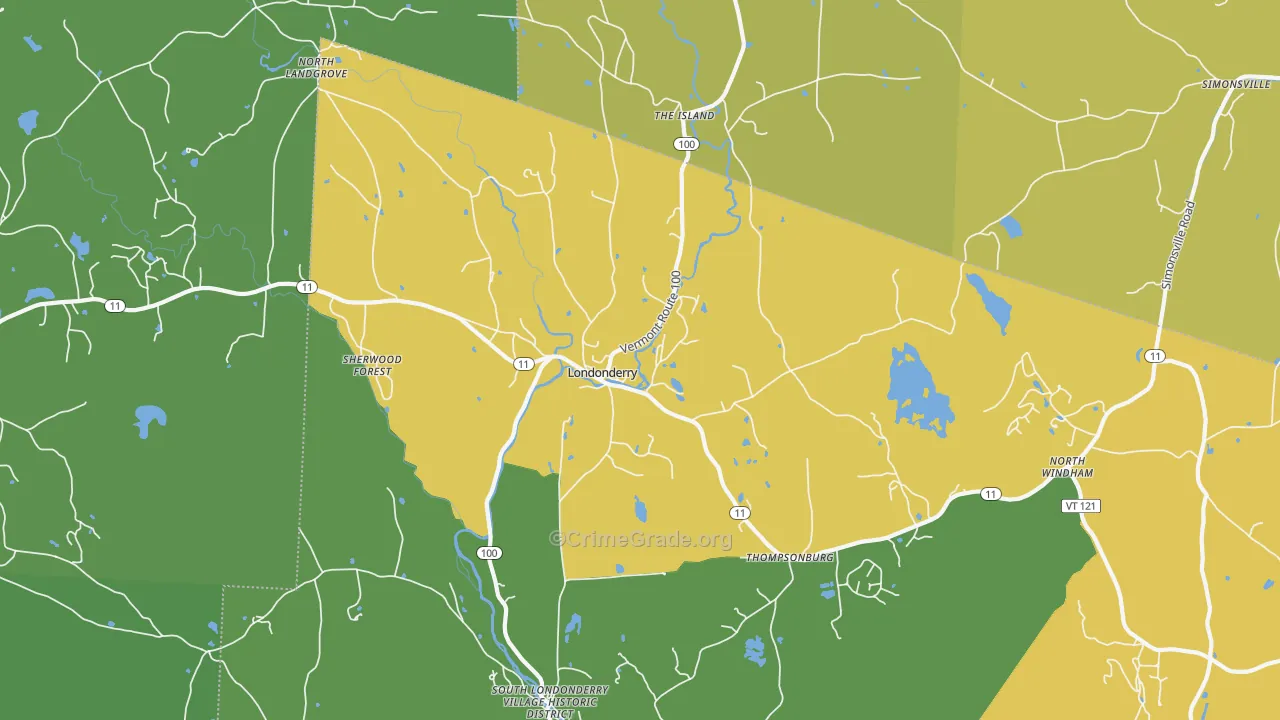 05148, VT Map of Theft Rates