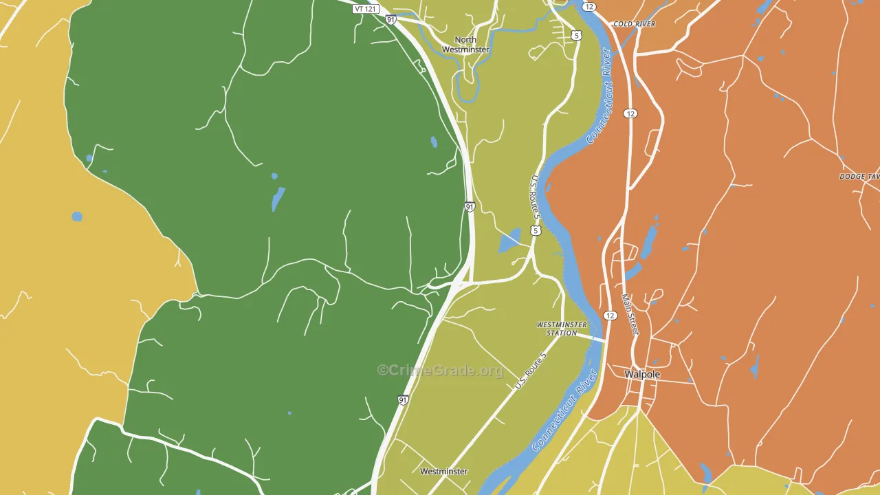 05158, VT Map of Theft Rates