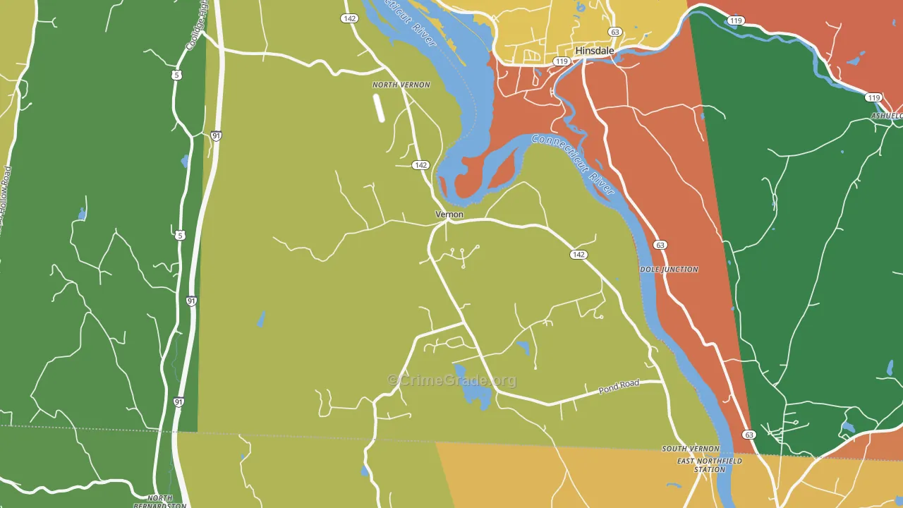 05354, VT Map of Theft Rates