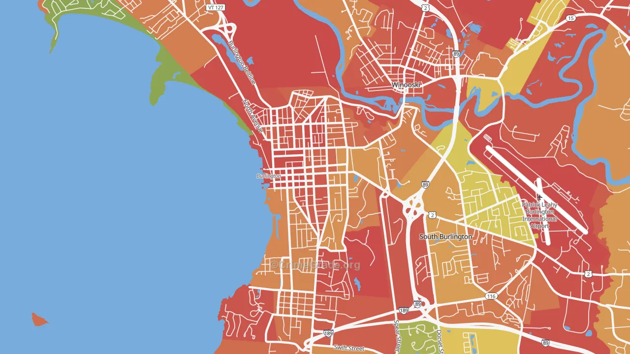 05401, VT Map of Theft Rates