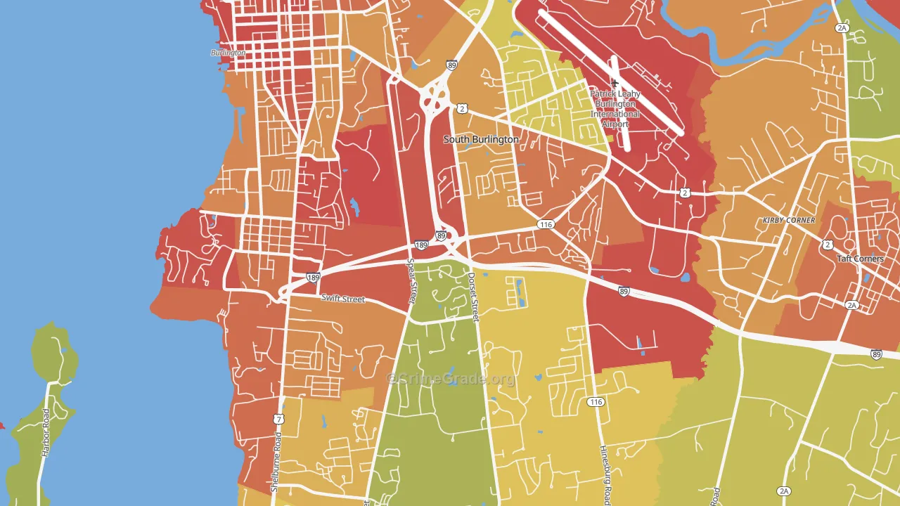 05403, VT Map of Theft Rates