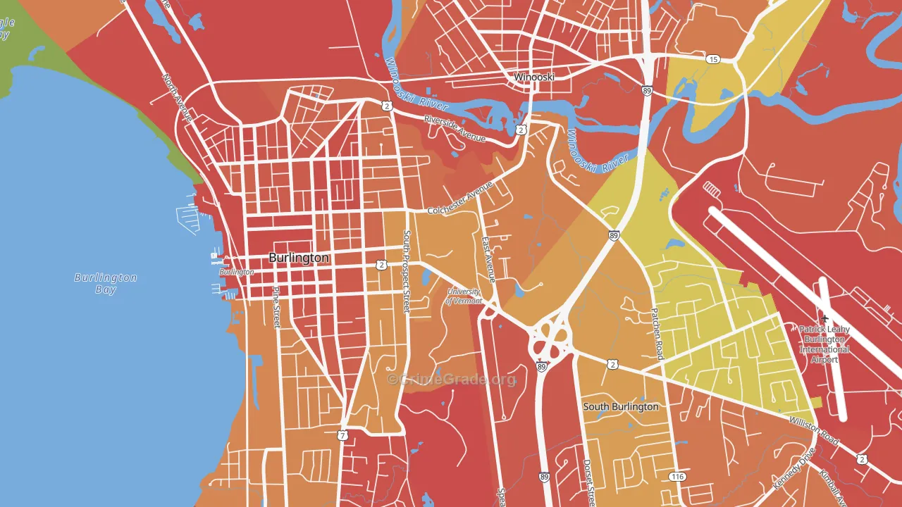 05405, VT Map of Theft Rates