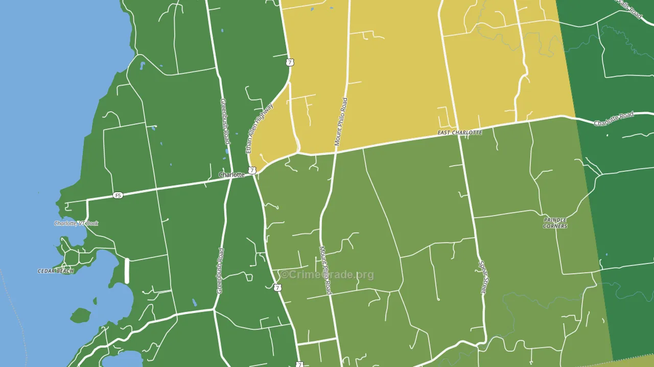 05445, VT Map of Theft Rates