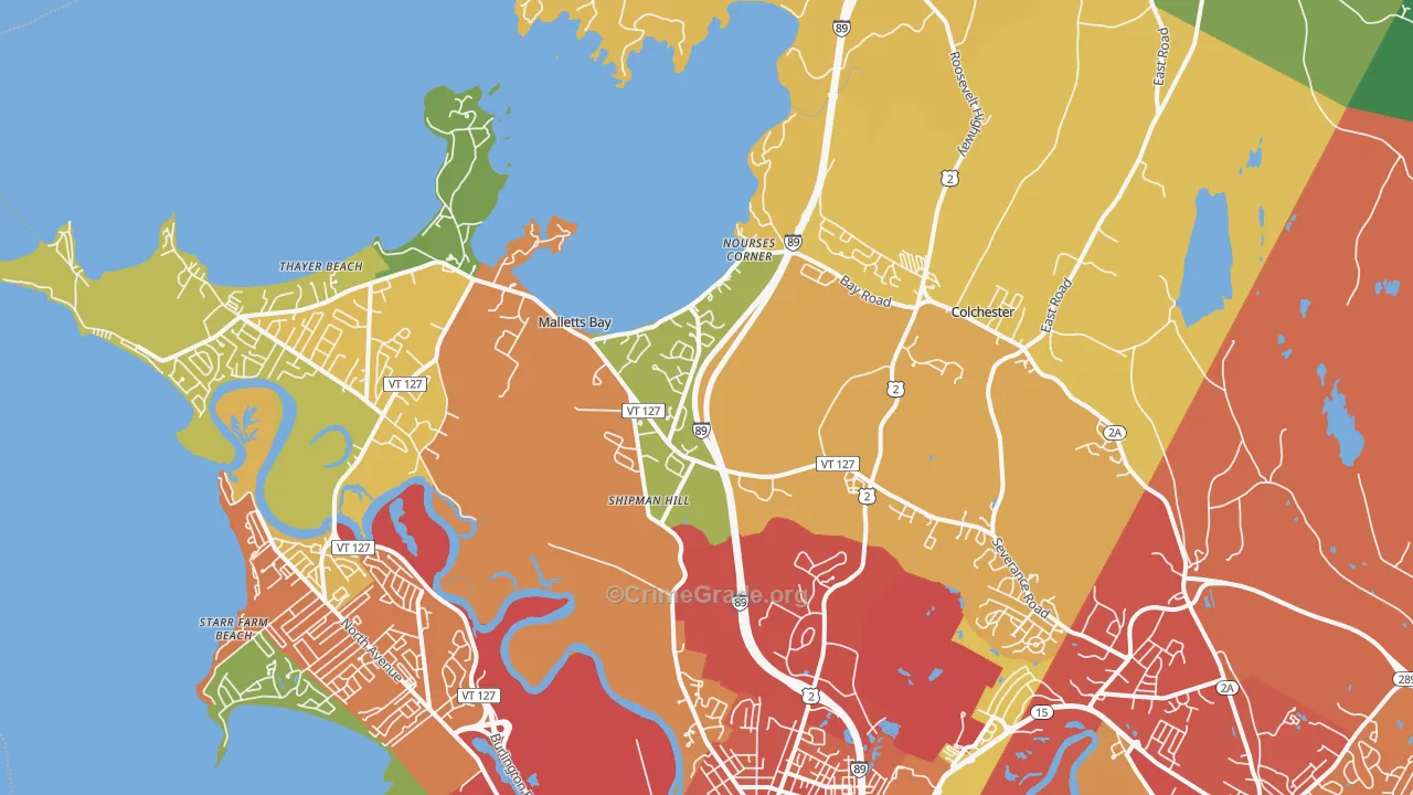 05446, VT Map of Theft Rates