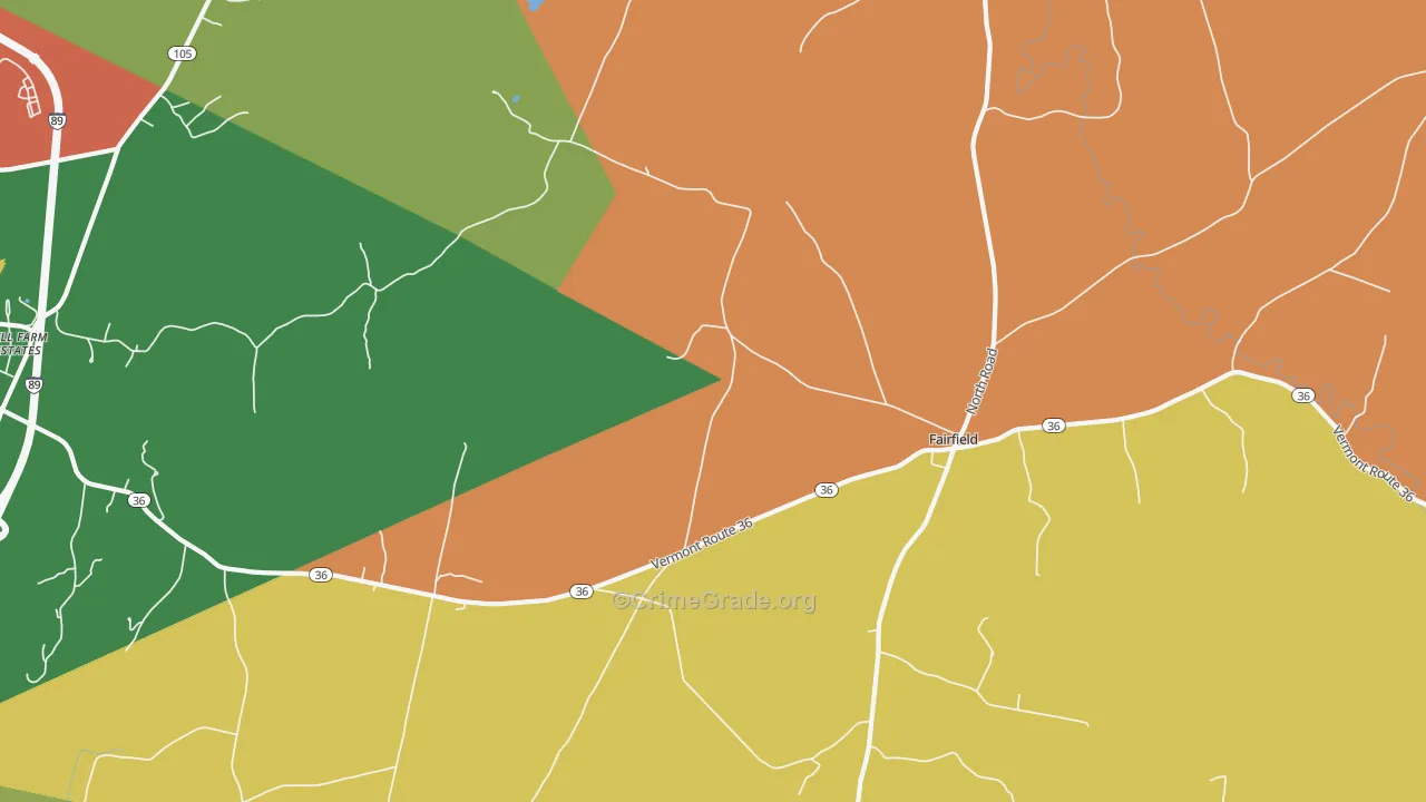 05455, VT Map of Theft Rates