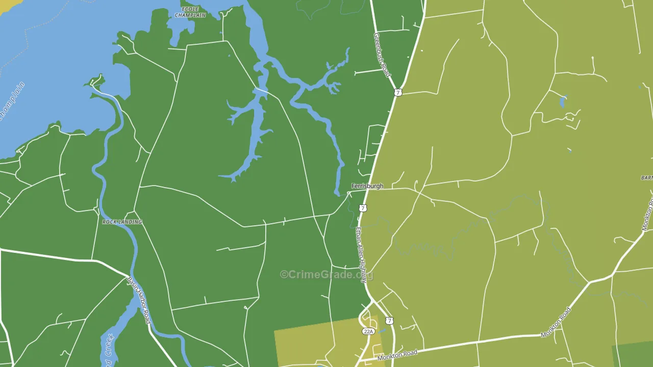 05456, VT Map of Theft Rates