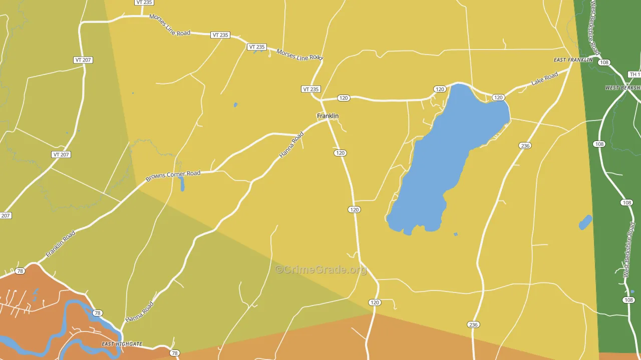 05457, VT Map of Theft Rates