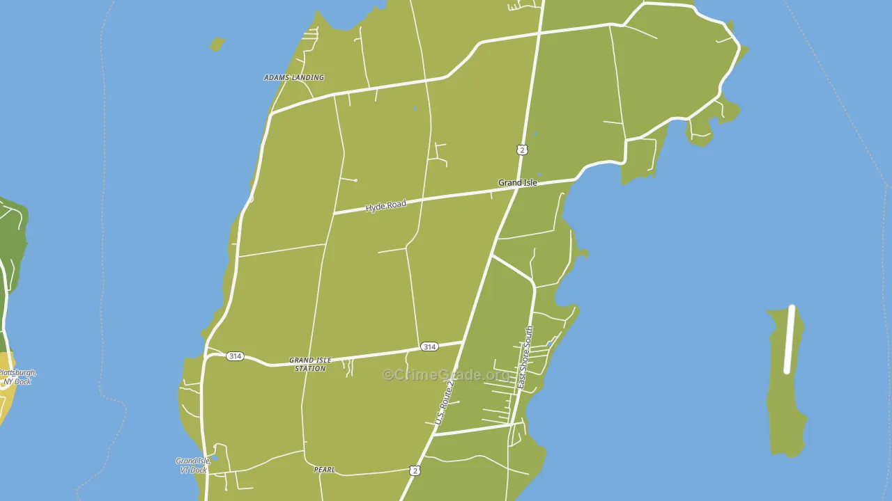 05458, VT Map of Theft Rates