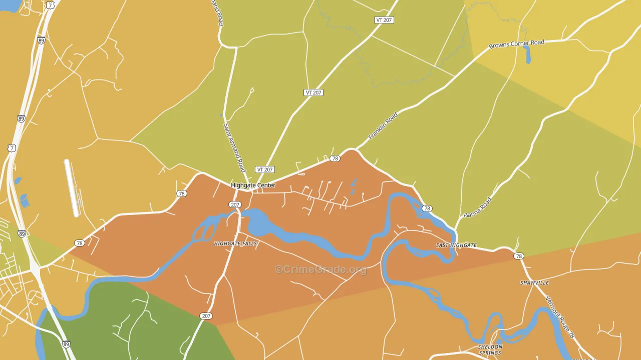 05459, VT Map of Theft Rates