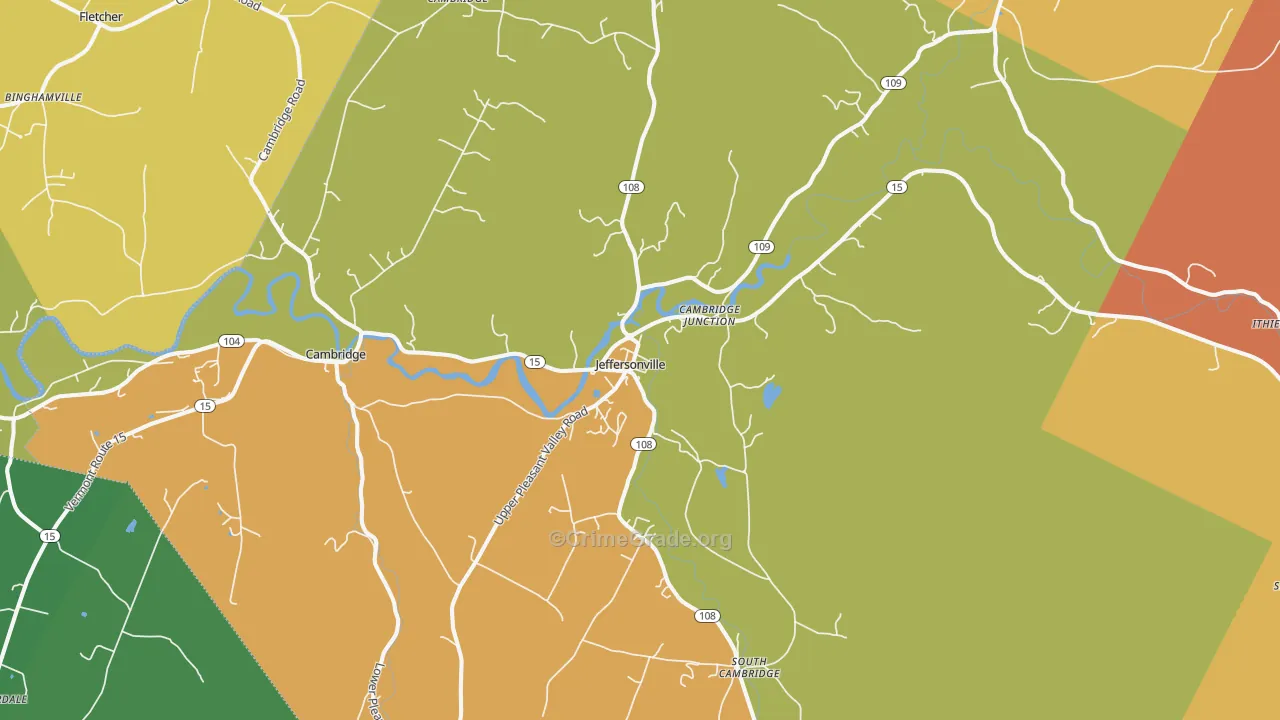 05464, VT Map of Theft Rates