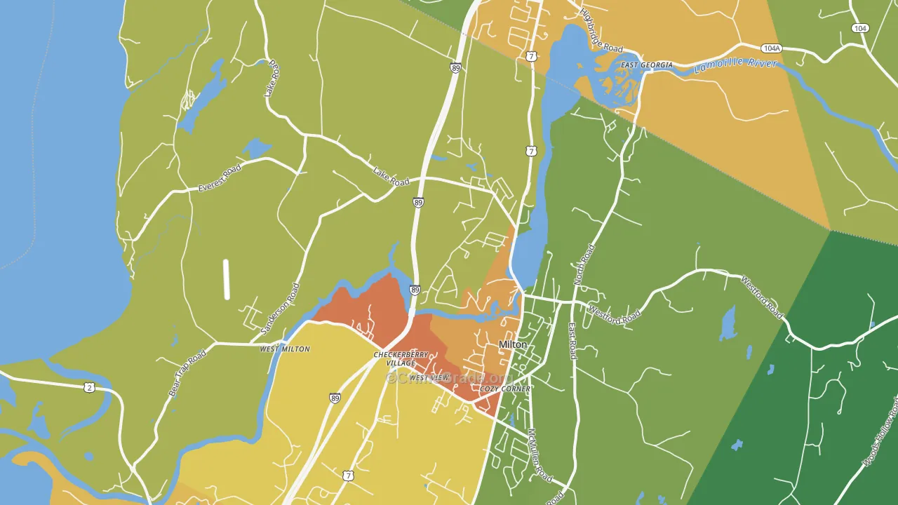 05468, VT Map of Theft Rates