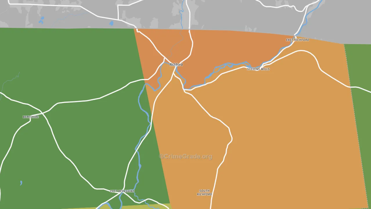 05476, VT Map of Theft Rates