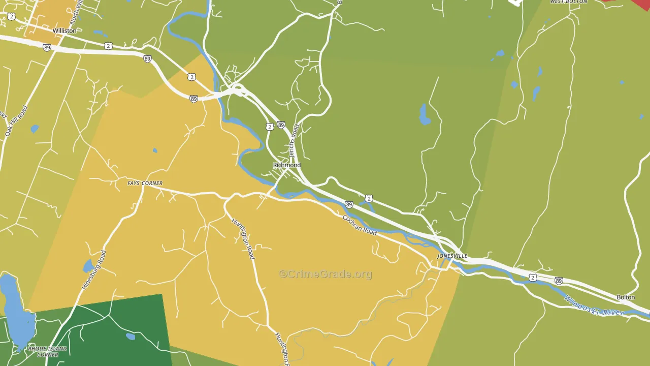 05477, VT Map of Theft Rates