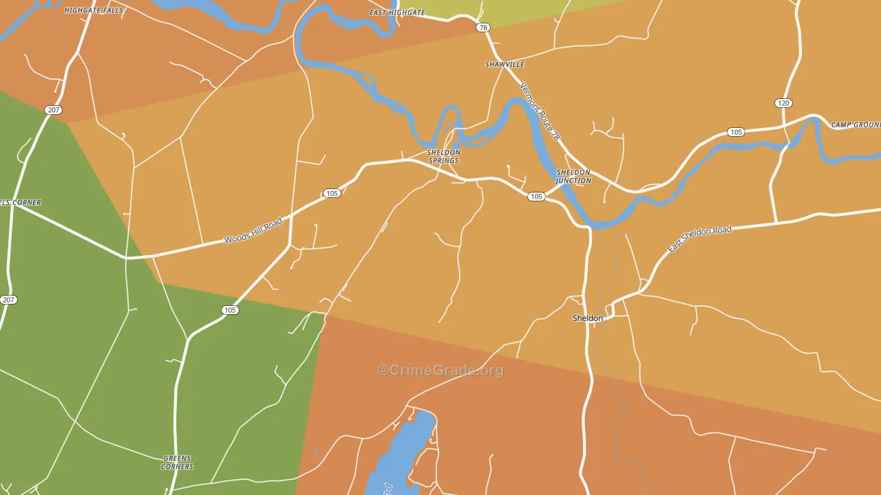 05483, VT Map of Theft Rates